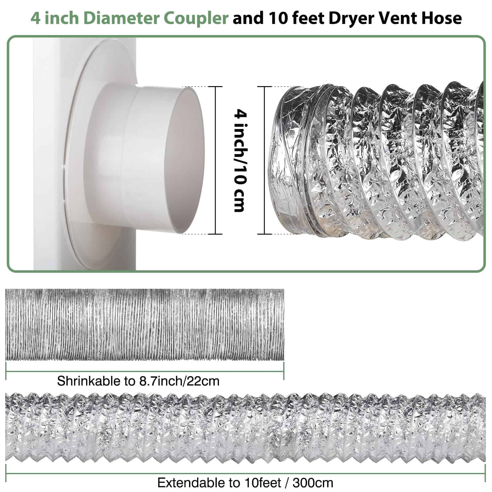 Kit de ventilación para secadora de 10 pies con manguera de - Imagen 3