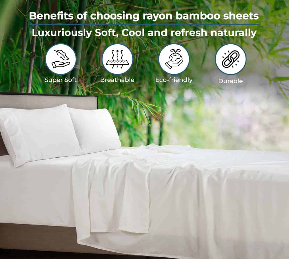 Juego de Sábanas Completo de Viscosa de Bambú ROYALE LINENS - Imagen 4