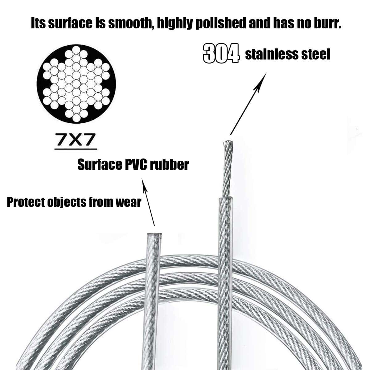 MYUYONG Cable de Seguridad para Luces de Escenario 110lb - Imagen 4