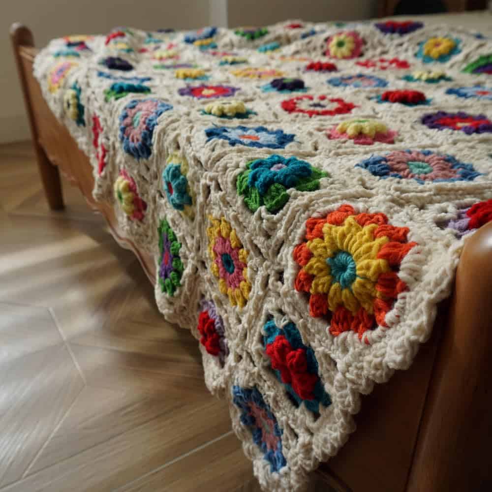 CZQLWW Manta de Ganchillo Hecha a Mano Estilo Sweater - Imagen 7