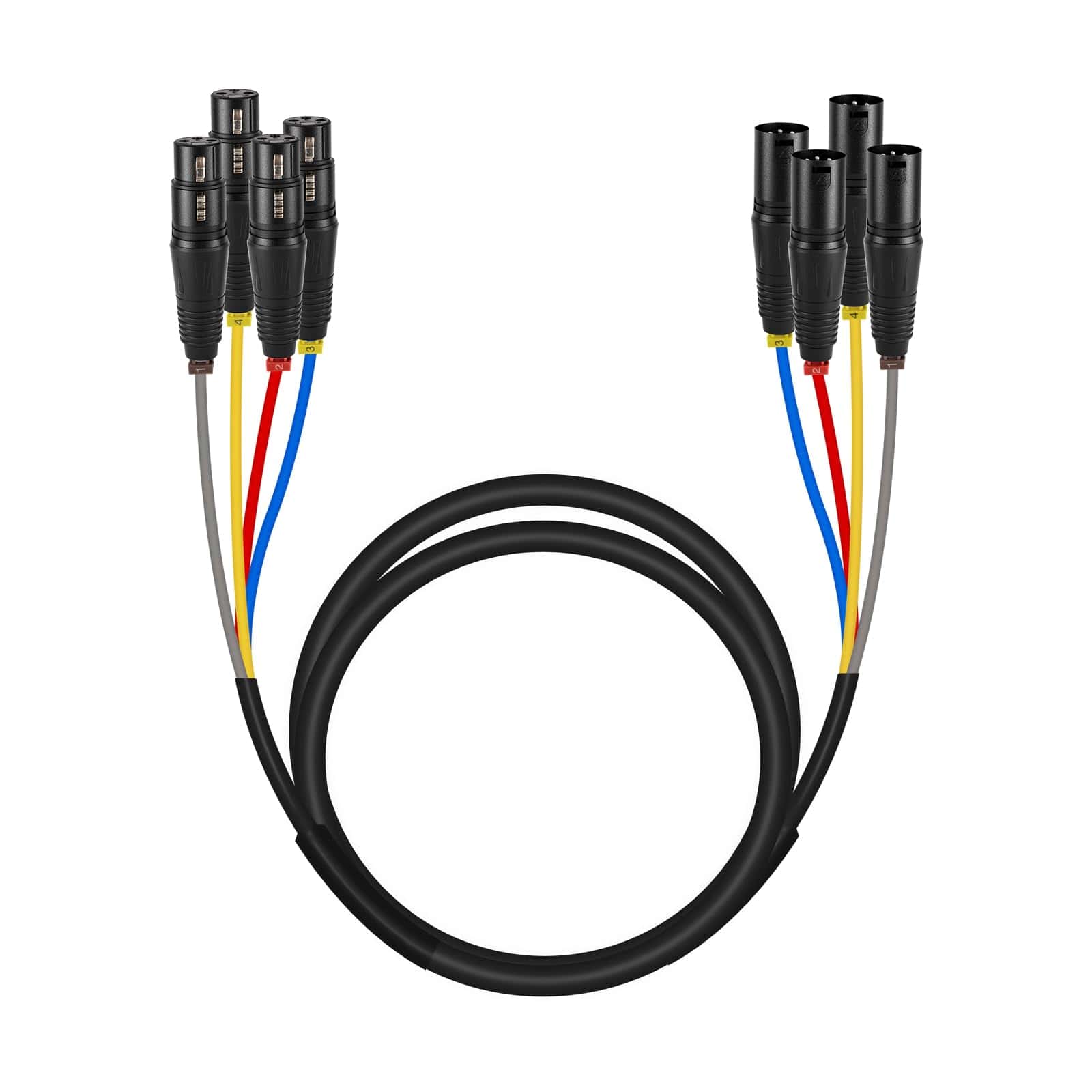 Phenyx Pro Cable Serpiente XLR, Cable de Conexión de 4