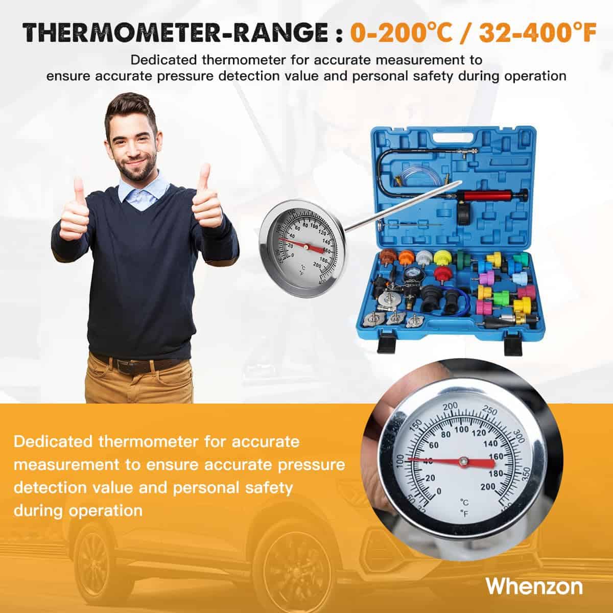 Kit de Prueba de Presión del Radiador Universal Wenzhon y - Imagen 5