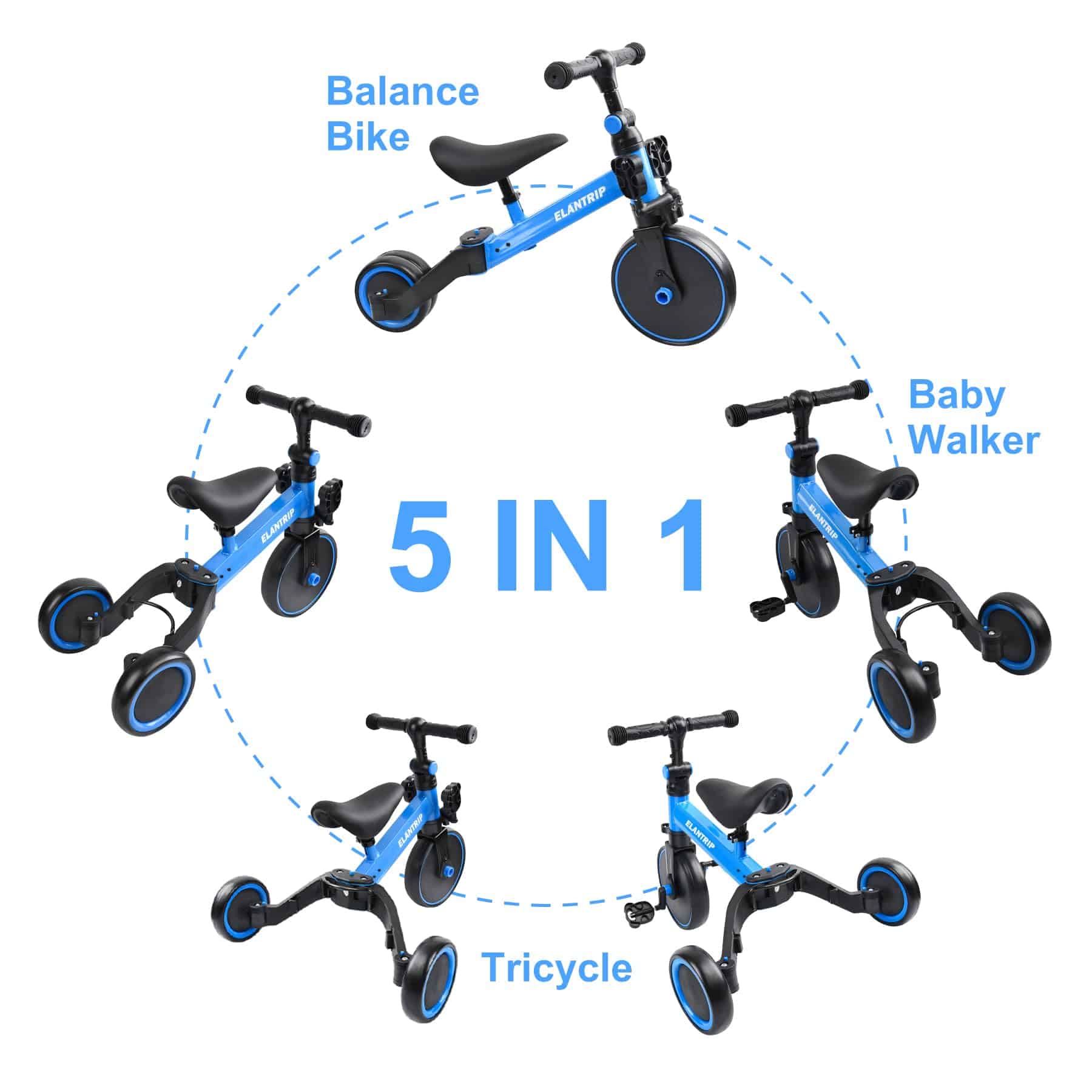 Elantrip Bicicleta de Equilibrio 5 en 1 para Niños de 1 a 3 - Imagen 3