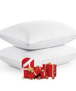 Almohadas de plumas de ganso, almohadas suaves tamaño queen