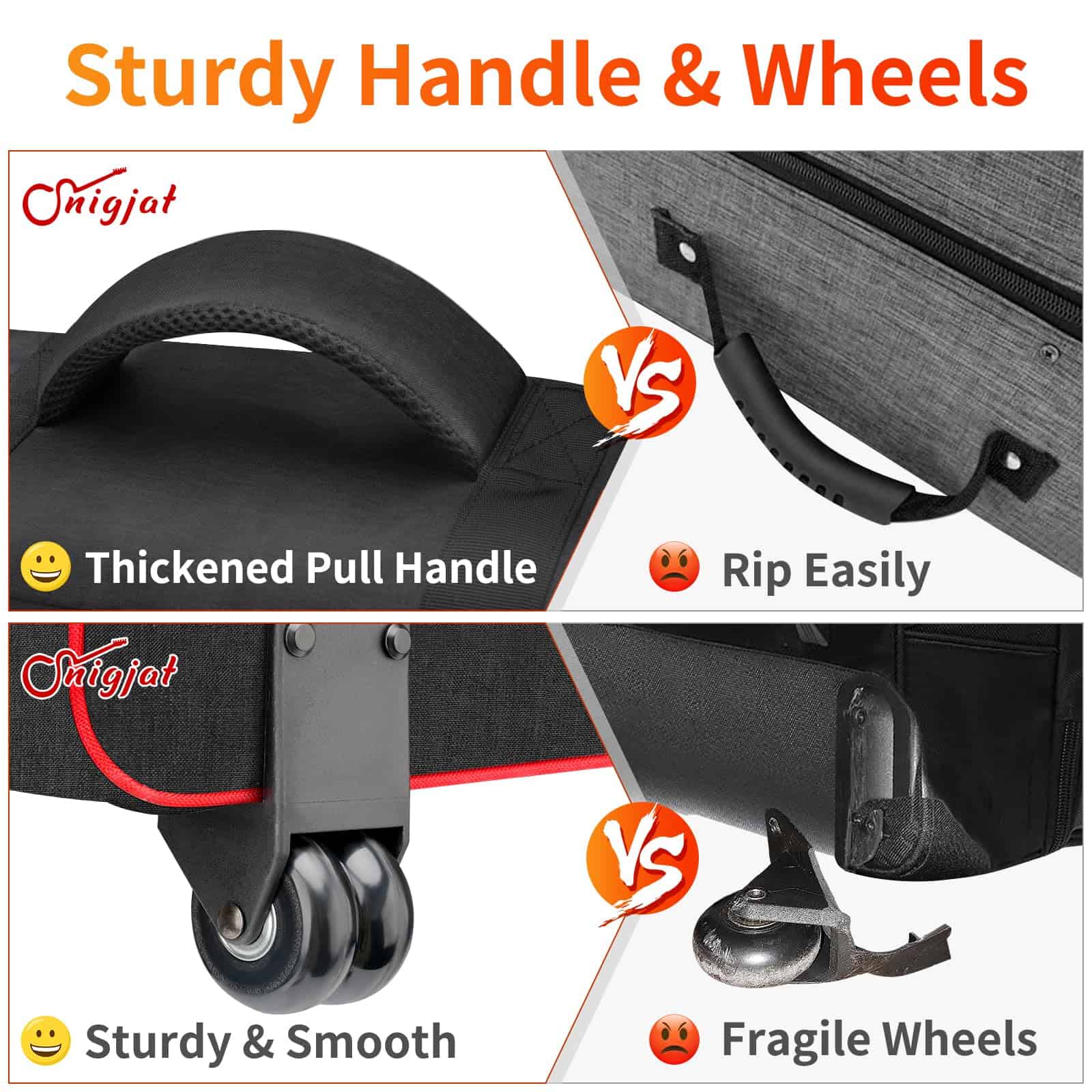 Estuche para Teclado de 88 Teclas SNIGJAT con Ruedas - Imagen 7