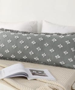 Funda de Almohada de Cuerpo Boho DRNOU con Borlas, Diseño