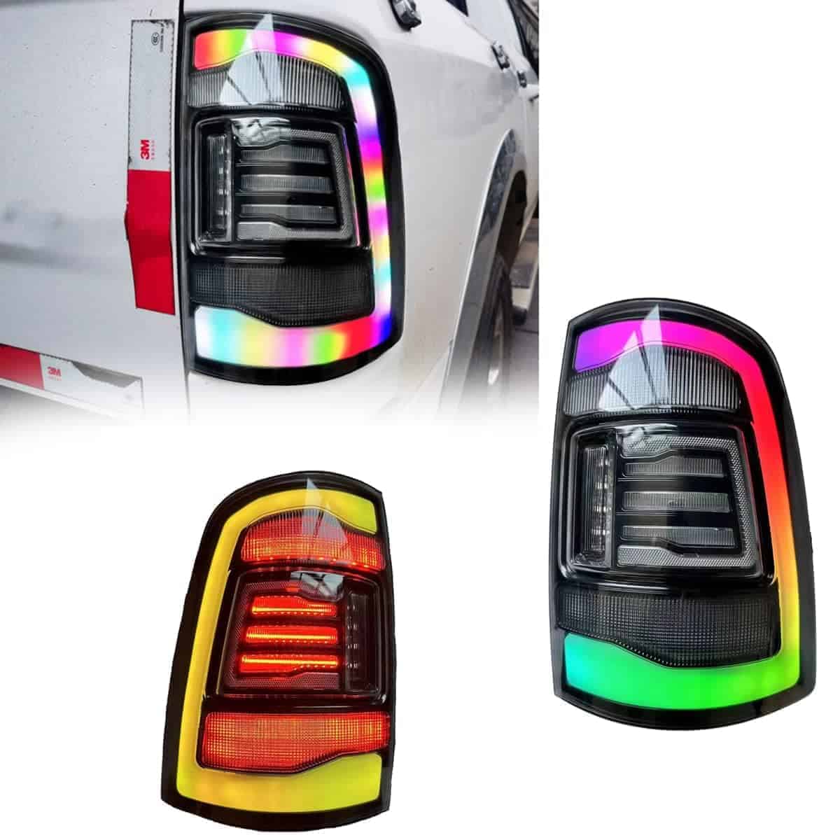 WANGDUOYU Conjunto de luces traseras RGB con barra de luz