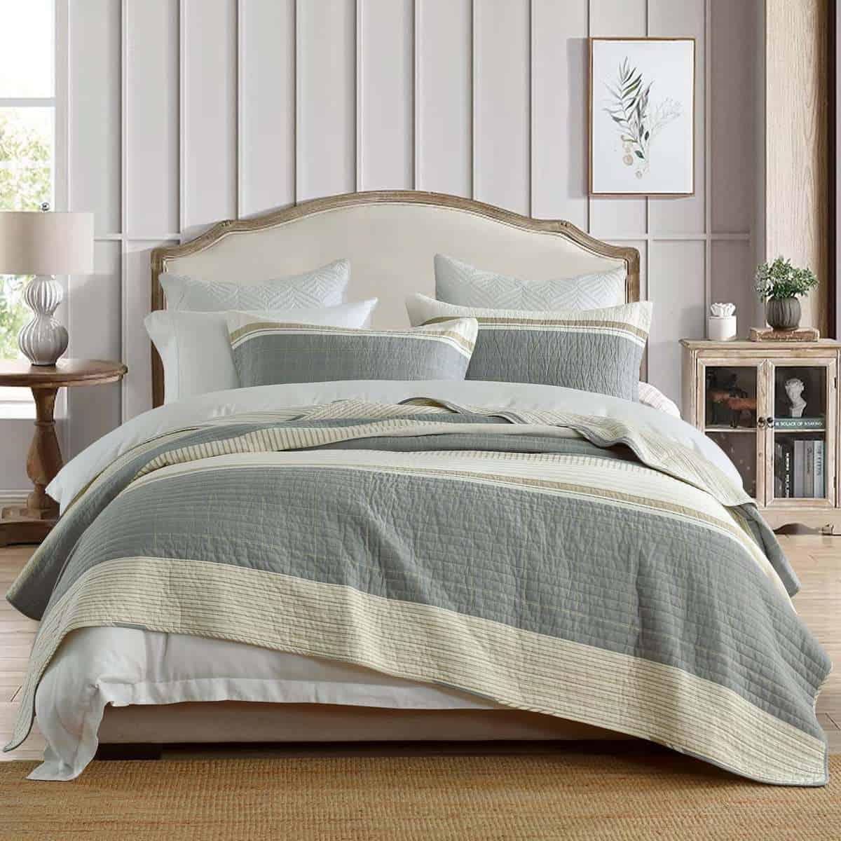 Juego de Edredón King Size QuiltEase, Edredón de Algodón