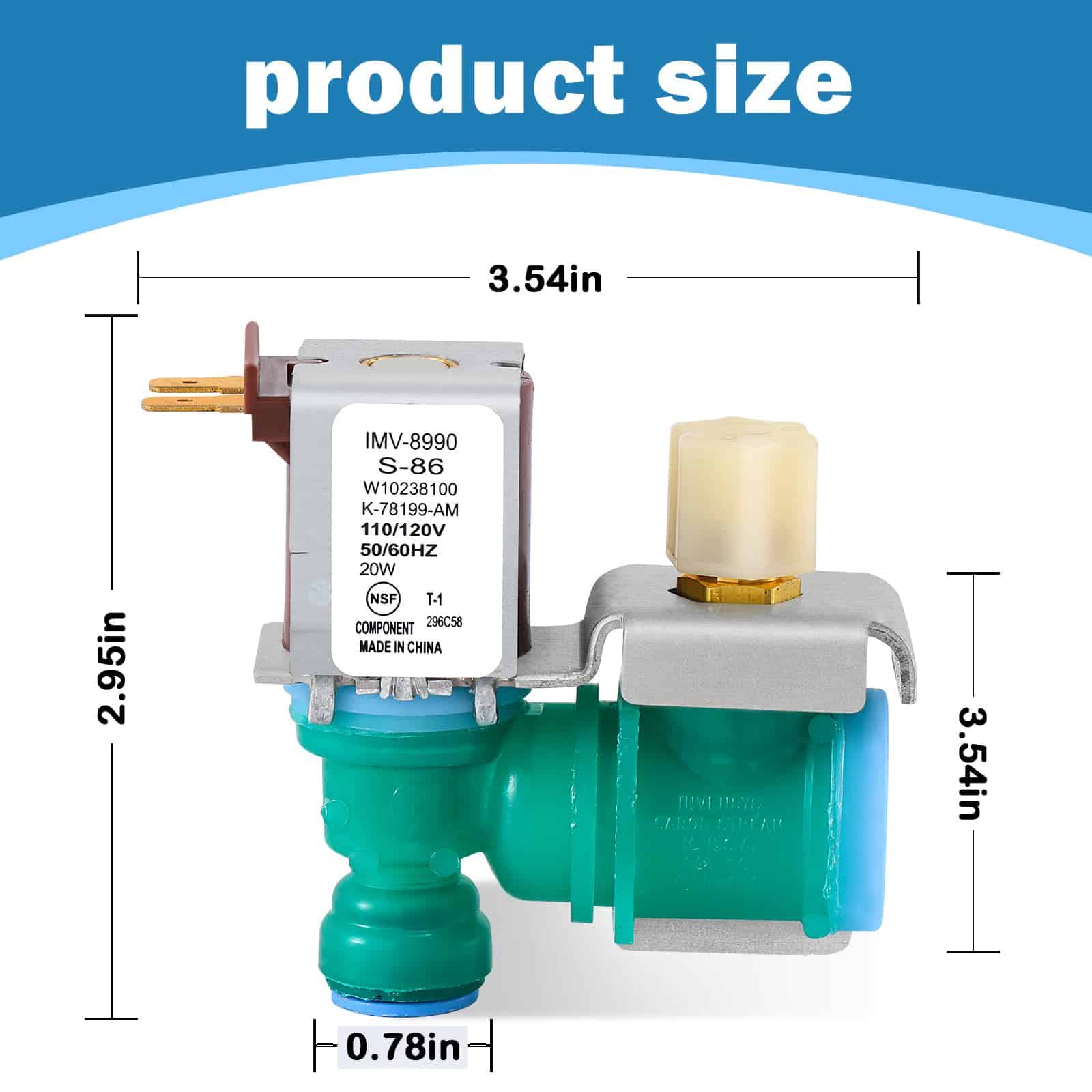 Combinación de Válvula de Ingreso de Agua del Refrigerador - Imagen 4