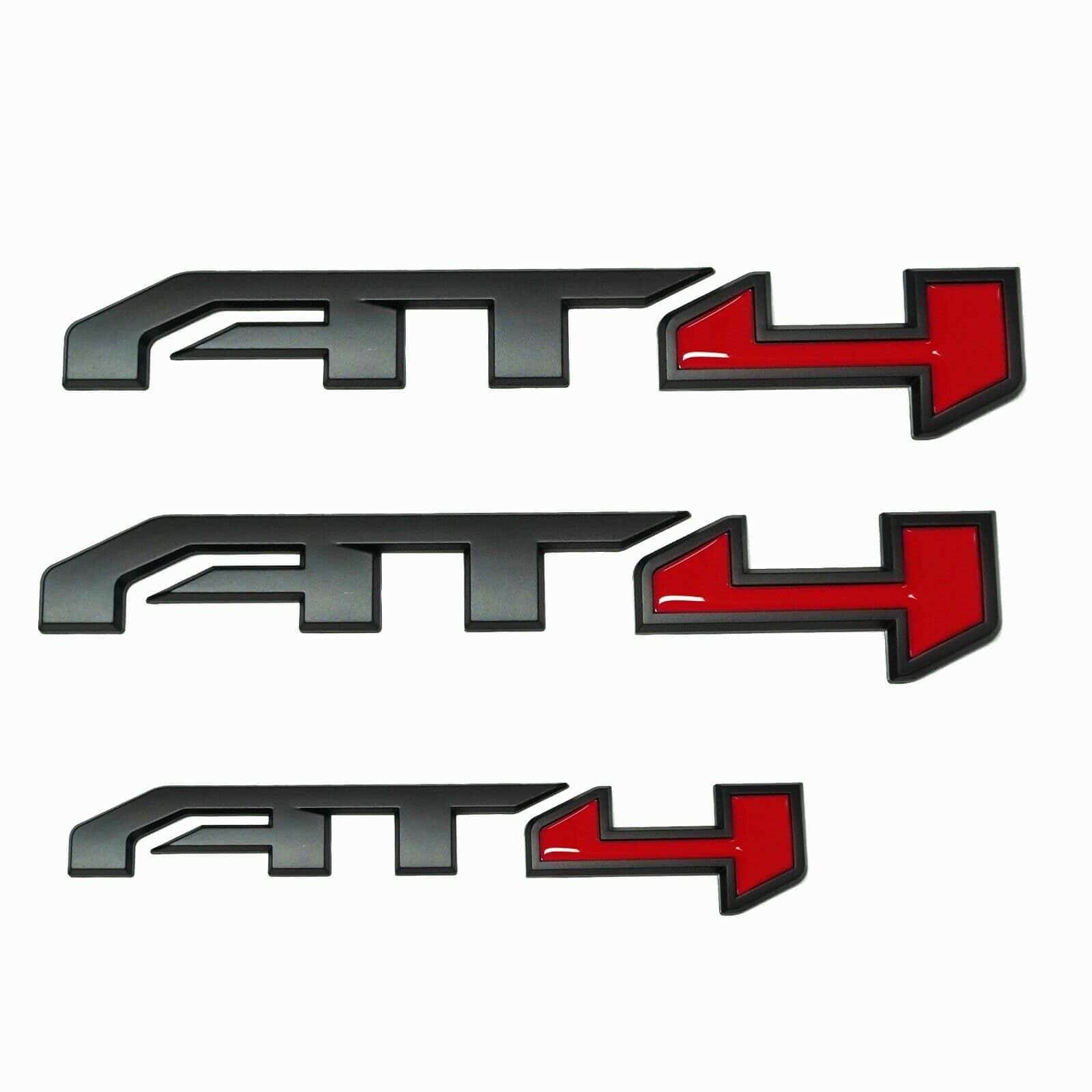 3Pcs Emblemas AT4 Sierra 3D Placa de Nombre Adhesiva Fuerte