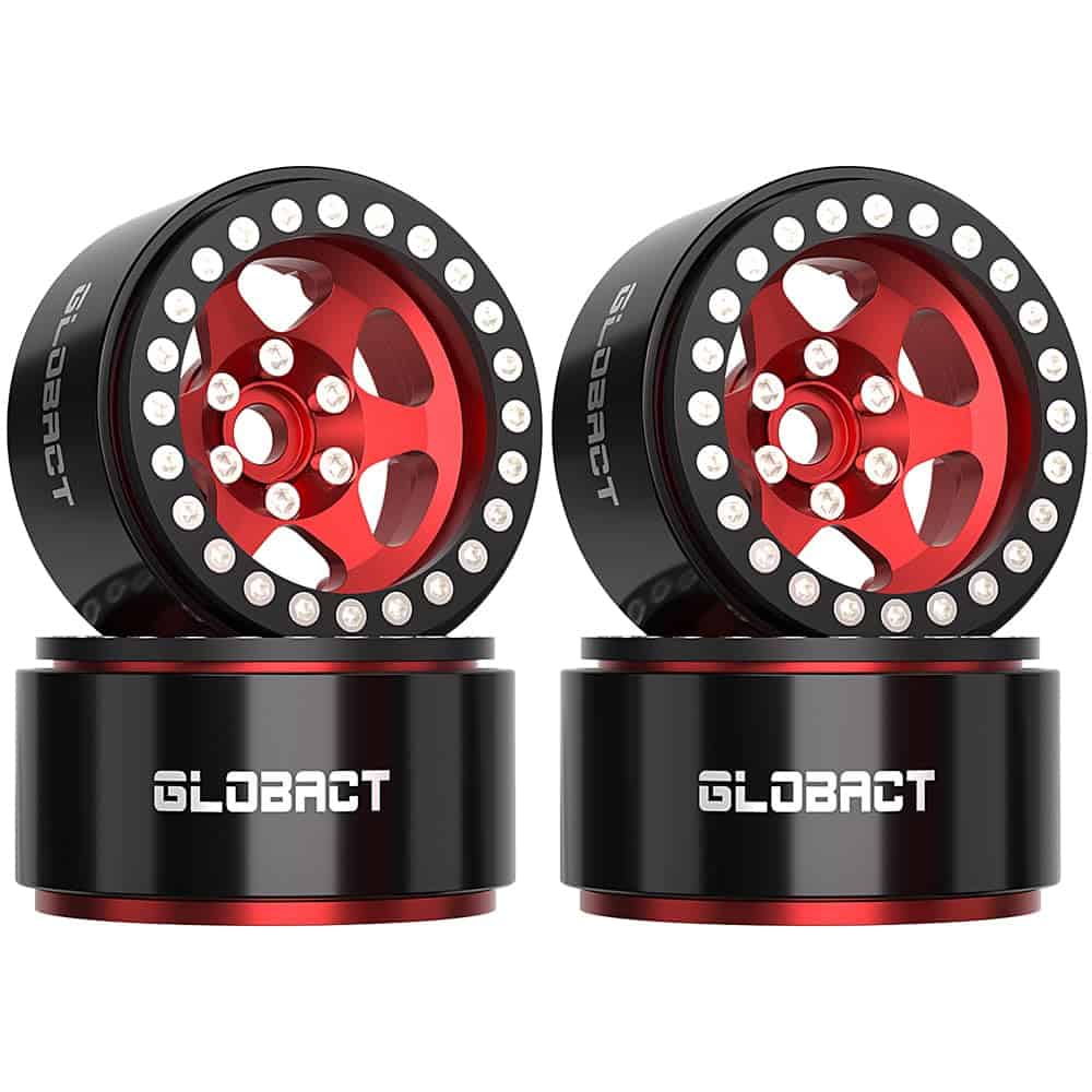 Ruedas de aluminio EPINON 1.9 Beadlock - -Rojo