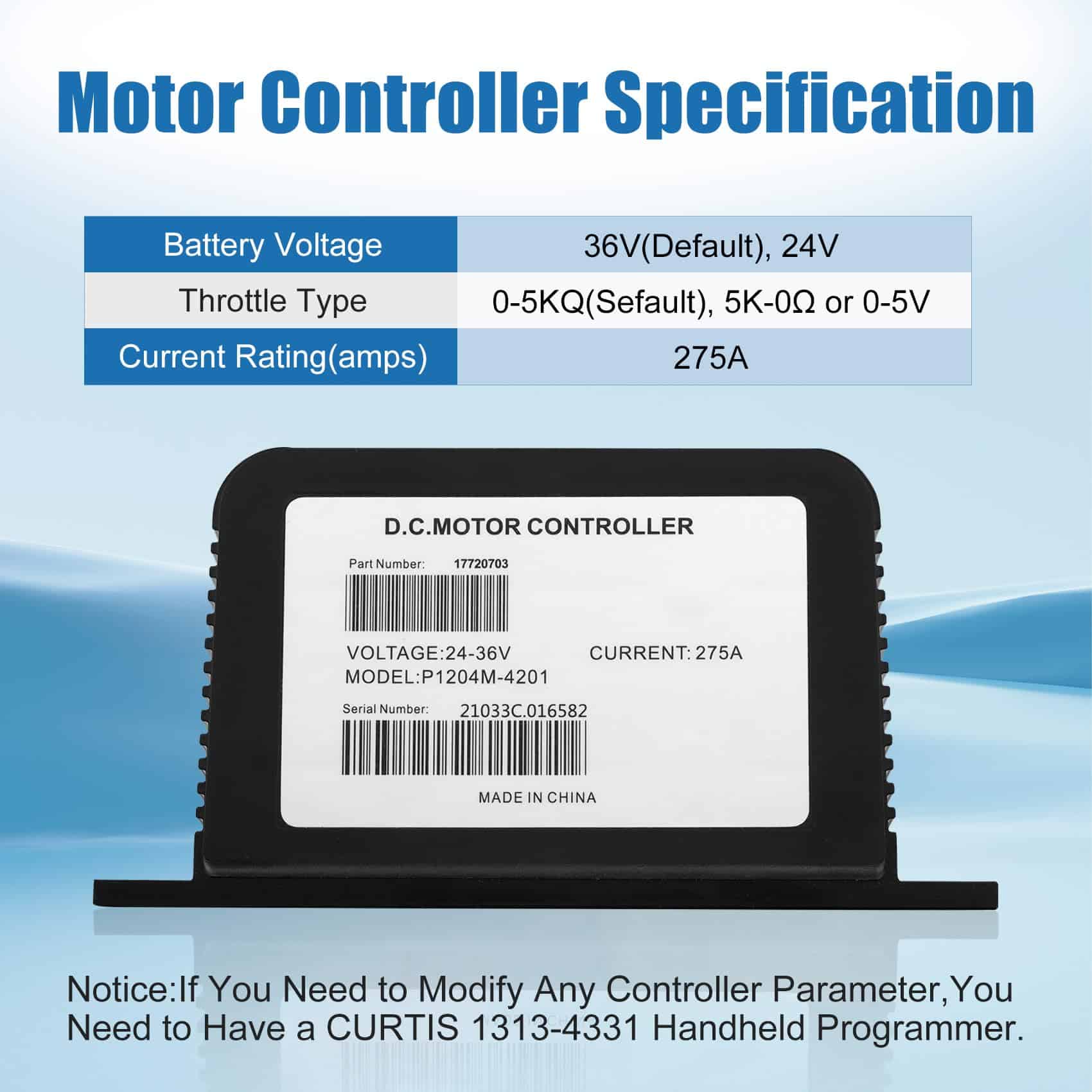 Controlador de Velocidad de Reemplazo 1204027 1204032, - Imagen 3