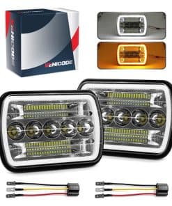 Kit de conversión de faros LED VEHICODE 7x6 5x7 con luz de
