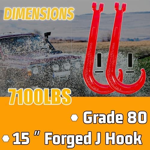 SENKEYFE 15 Pulgadas J Gancho Remolque - G80 Ganchos de - Imagen 3