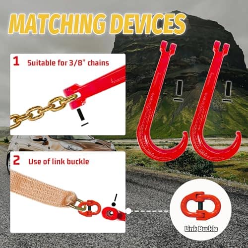 SENKEYFE 15 Pulgadas J Gancho Remolque - G80 Ganchos de - Imagen 6