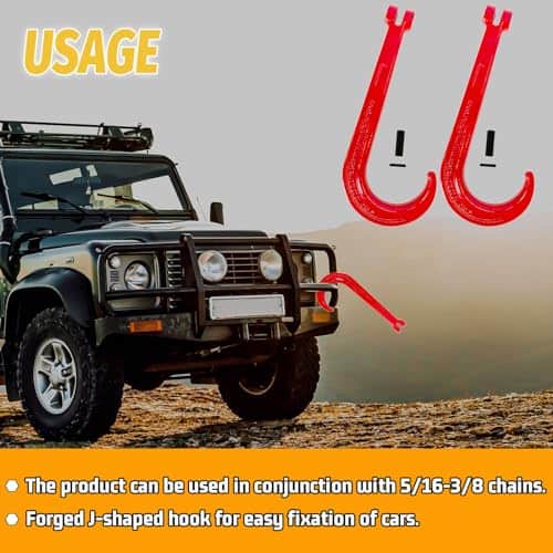 SENKEYFE 15 Pulgadas J Gancho Remolque - G80 Ganchos de - Imagen 5