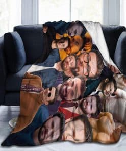 Manta de lana polar Chris Evans Collage suave y cómoda para