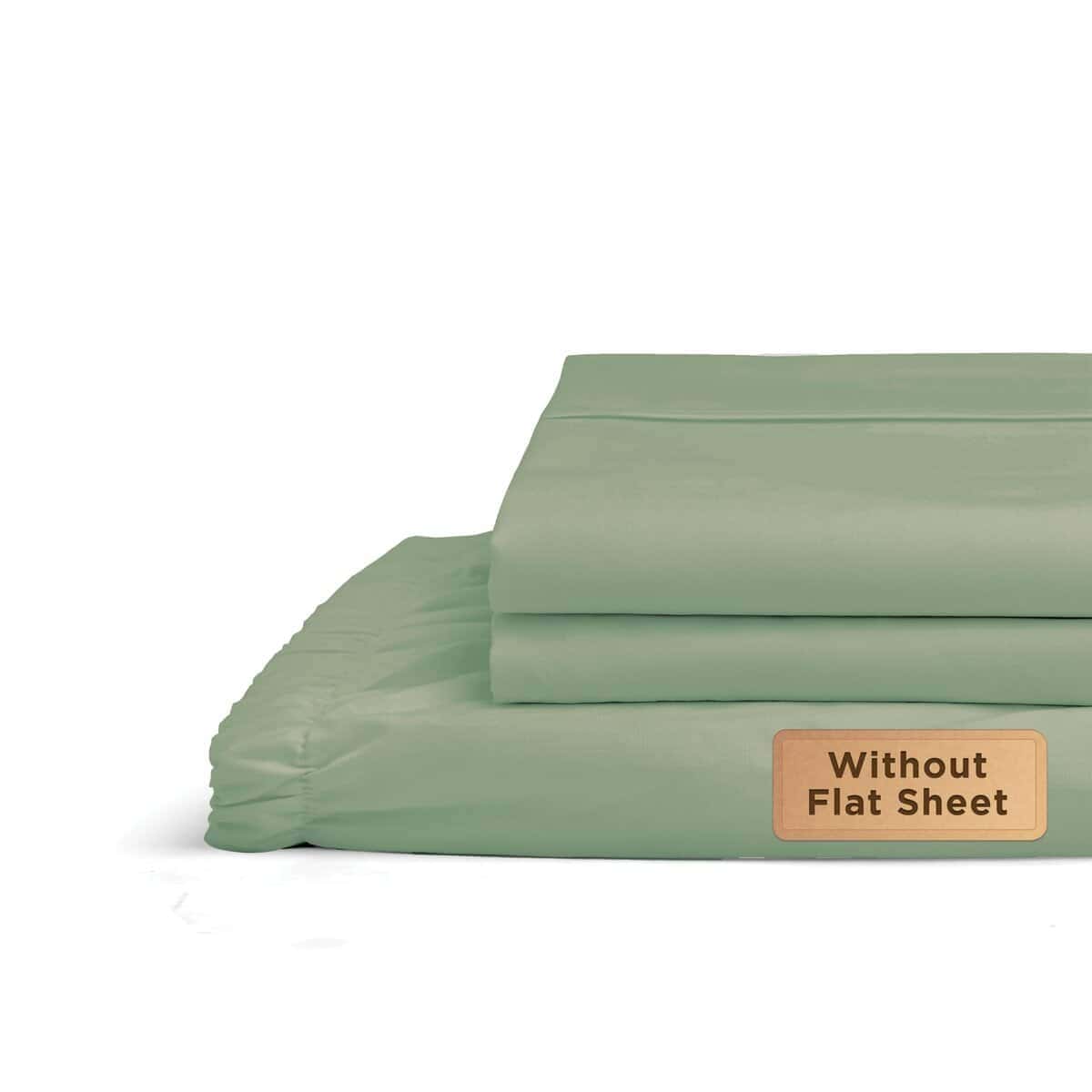 Juego de Sábana Ajustable de Percale de Algodón 100% Linen