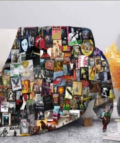 Manta Suave Ligera Rock Band Collage 60"X50" para Amantes