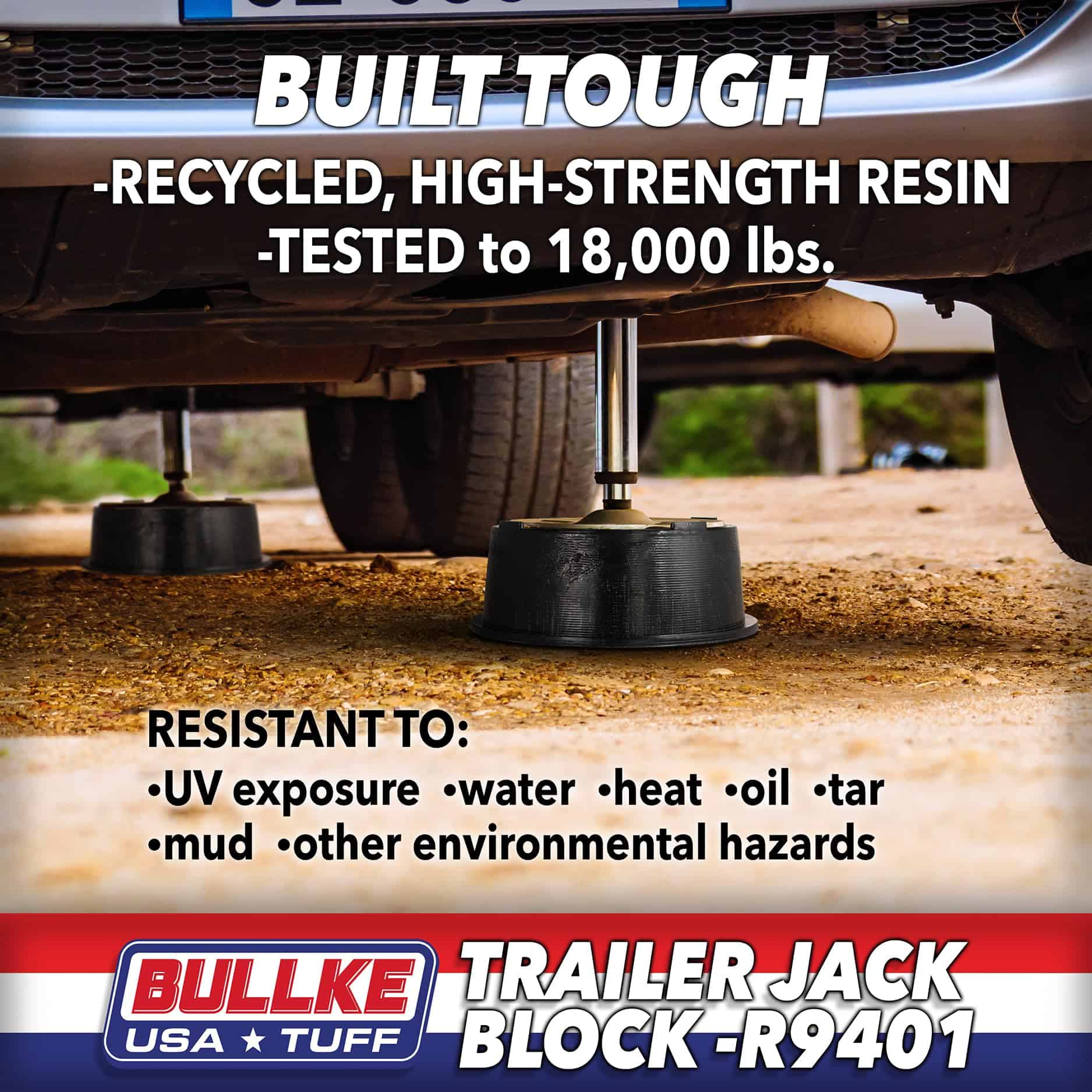 4 Pack Trailer Jack Block Stand (El más resistente del - Imagen 4