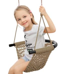 Columpio Infantil de Mano Tejido a Mano ROPECUBE, Asiento