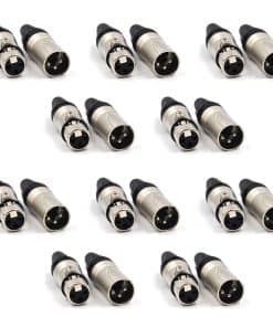 Conector de Cable XLR de 3 Pines (Paquete de 20) 10 Machos