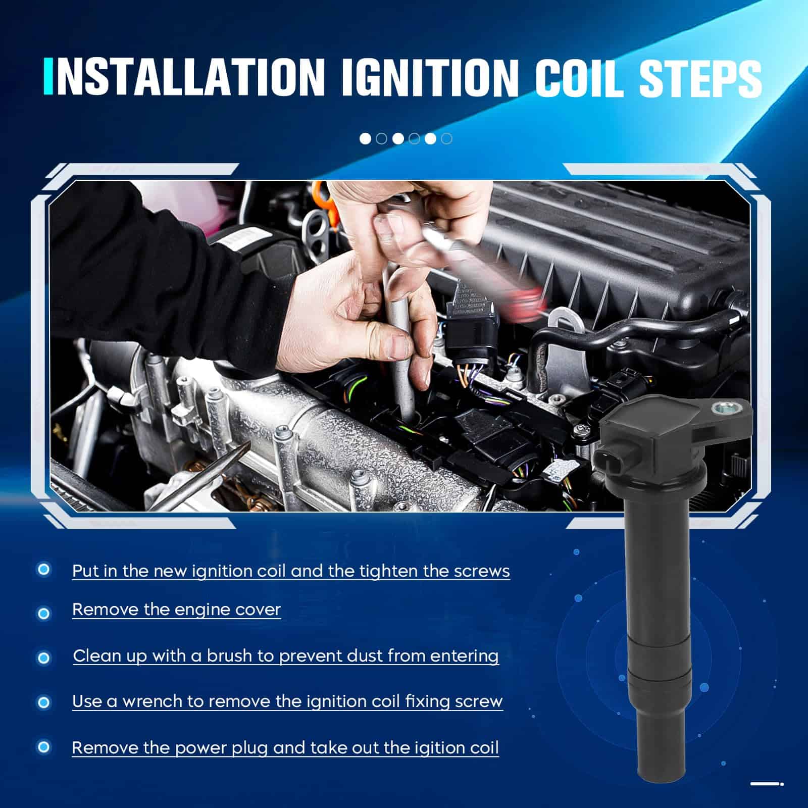 Conjunto de 4 Bobinas de Encendido y 4 Bujías de Iridium - Imagen 8