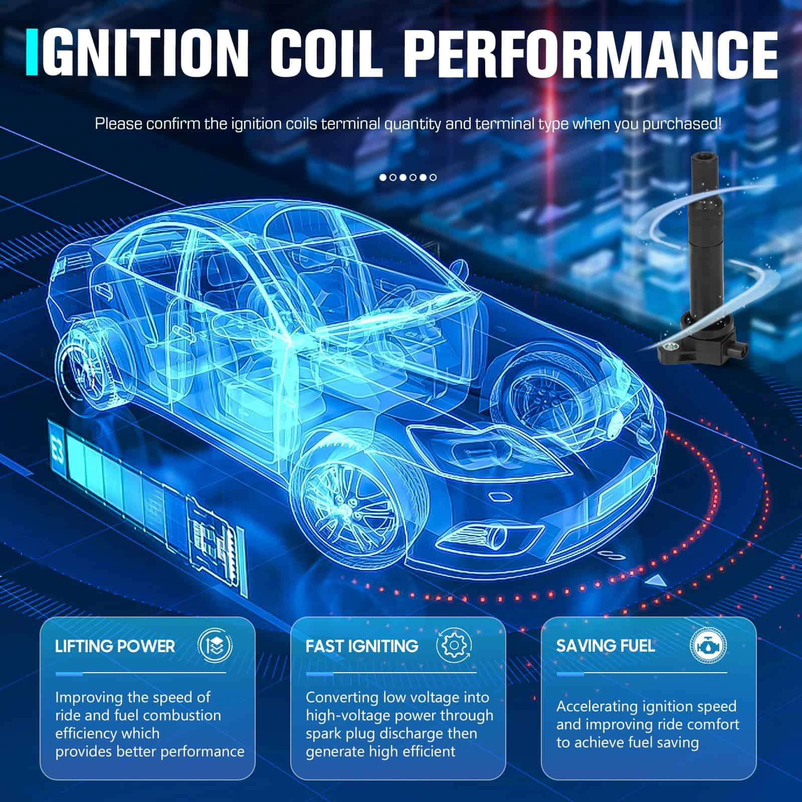 Conjunto de 4 Bobinas de Encendido y 4 Bujías de Iridium - Imagen 3