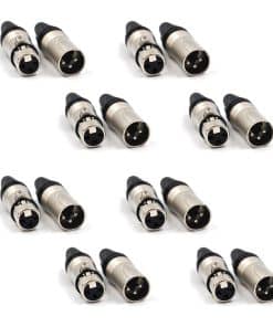 (16 Pack) Conector de Cable XLR de 3 Pines Zhupoub 8 Macho