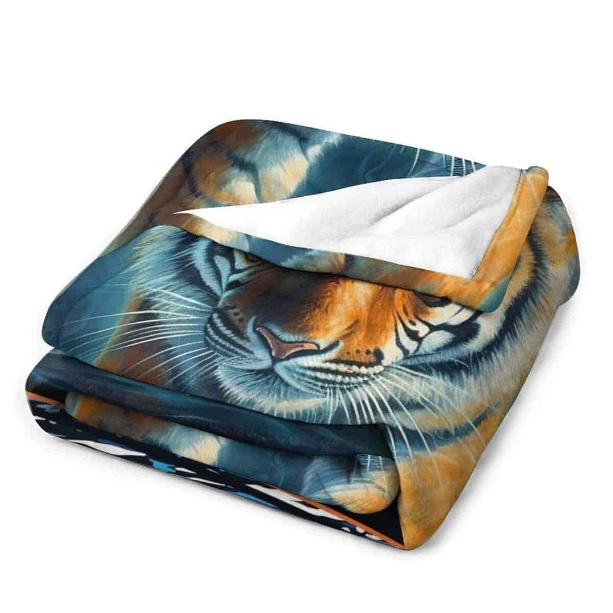 Manta de Tigre Estampado de Animal Salvaje para Sofá de la - Imagen 4