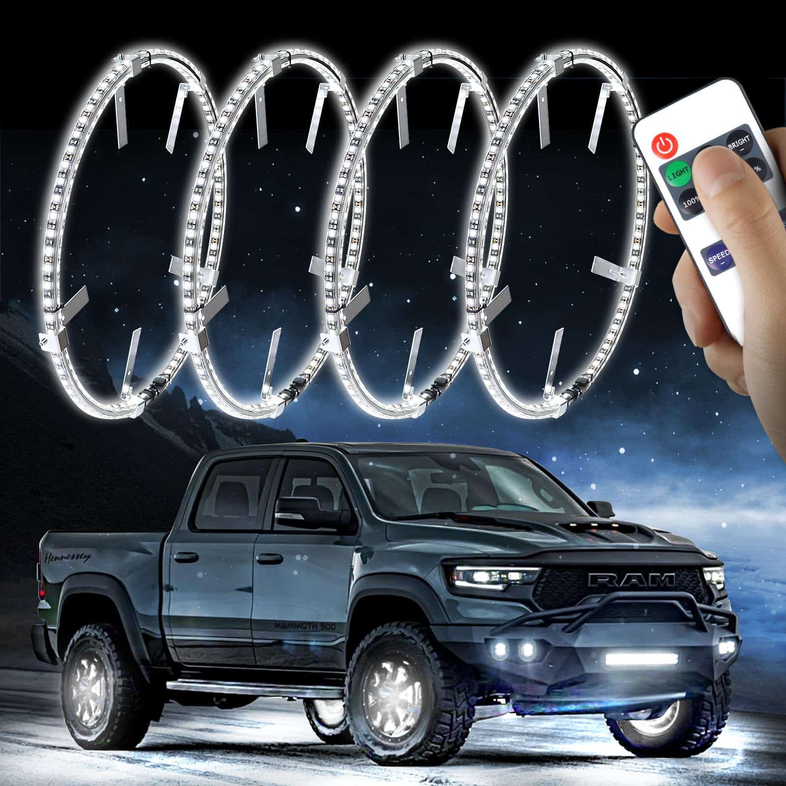 Luces de Rueda Blancas Brillantes de Doble Fila de 15.5