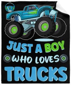 Manta ligera de lanzamiento Just A Boy Who Loves Trucks