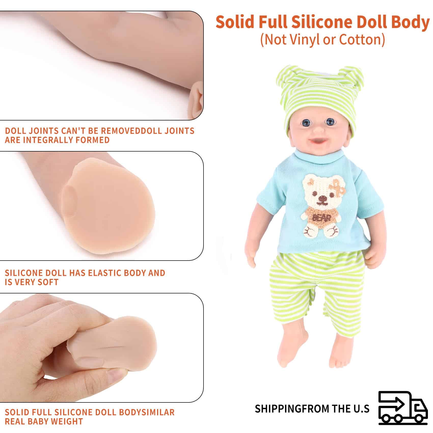 Muñeco Renacido Recién Nacido de 11 pulgadas de Cuerpo - Imagen 5