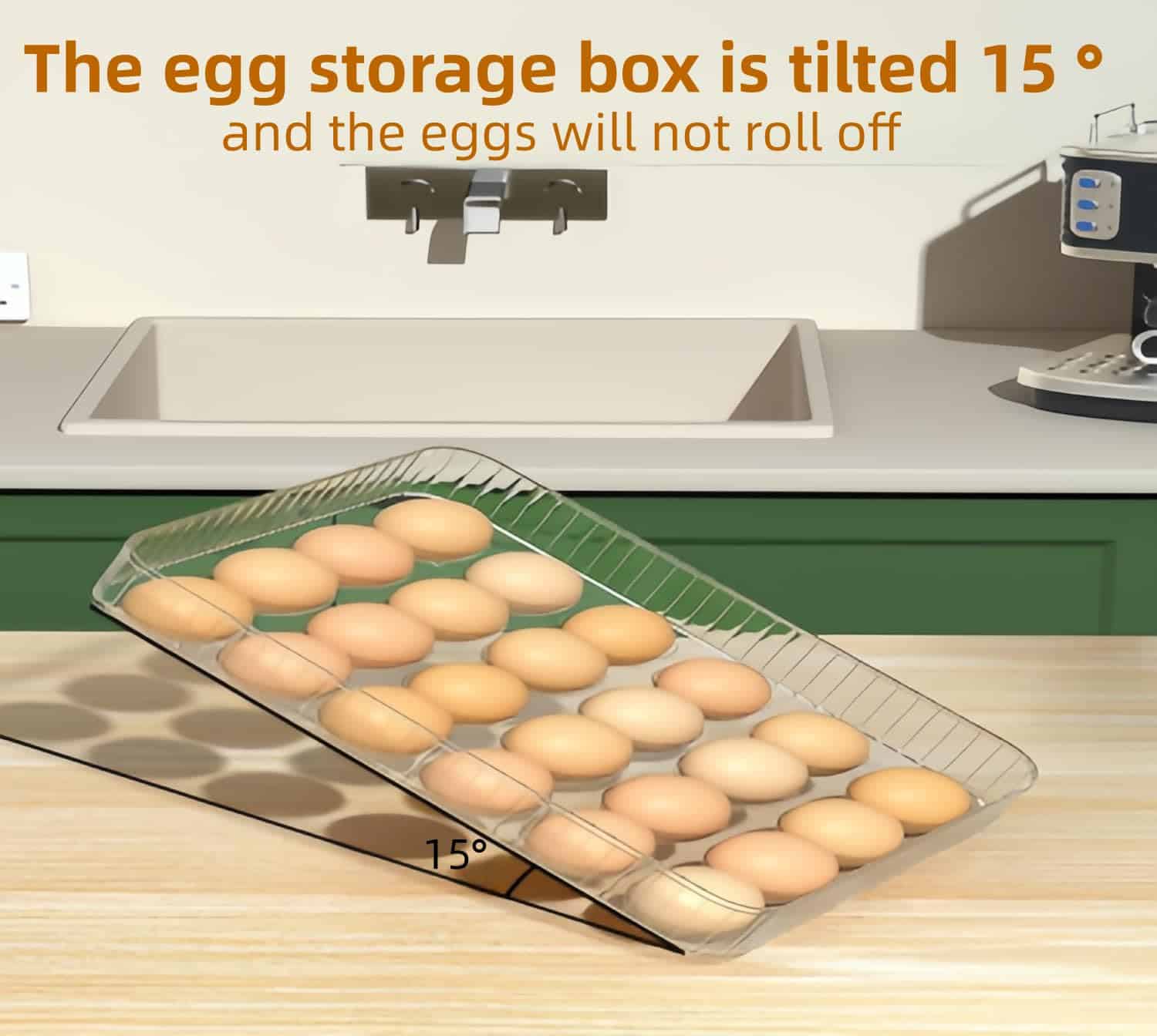 Porta huevos para refrigerador transparente 4x24 bandejas - Imagen 3