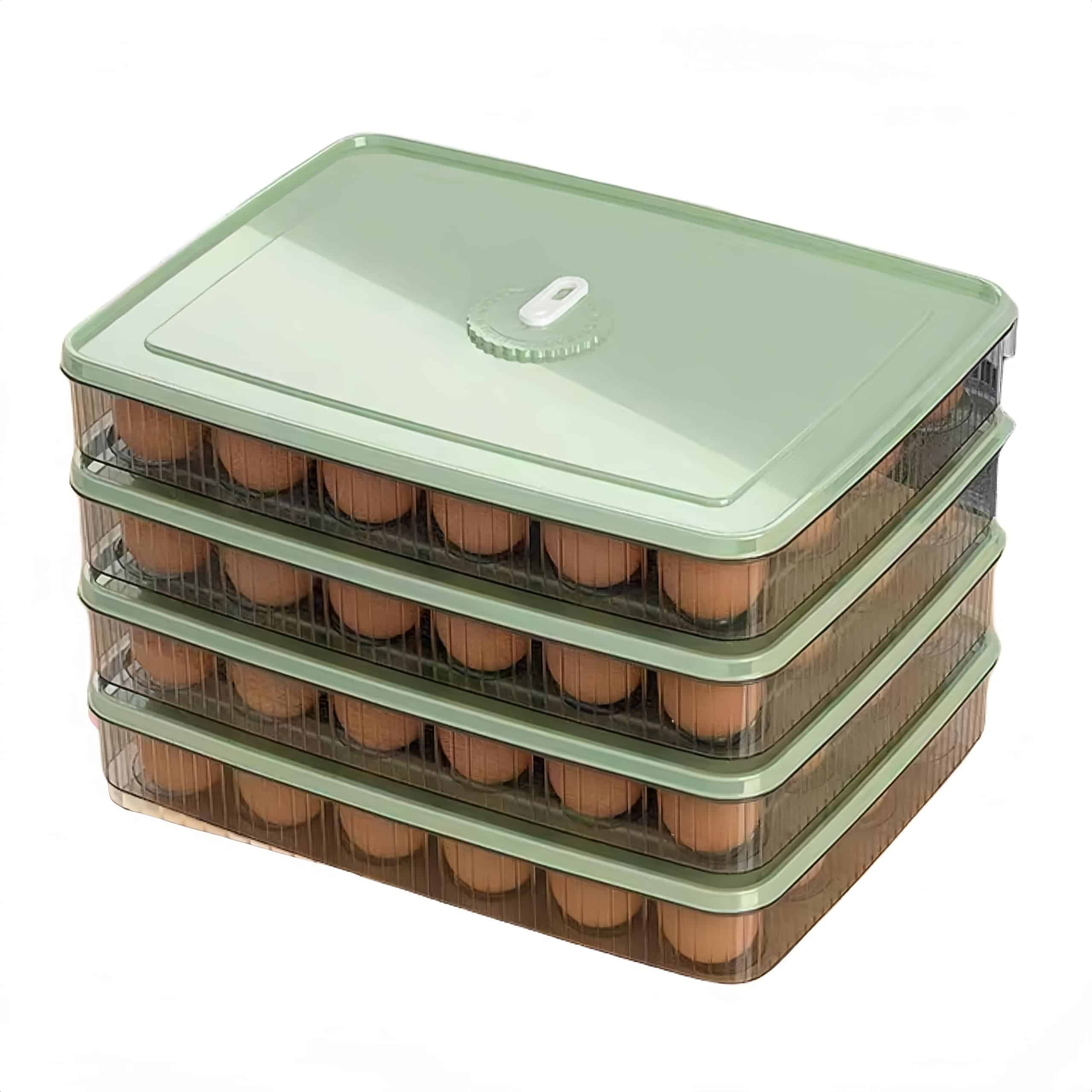 Porta huevos para refrigerador transparente 4x24 bandejas