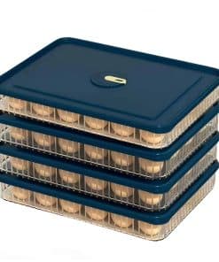 Porta huevos para refrigerador, Juego de 4 bandejas con