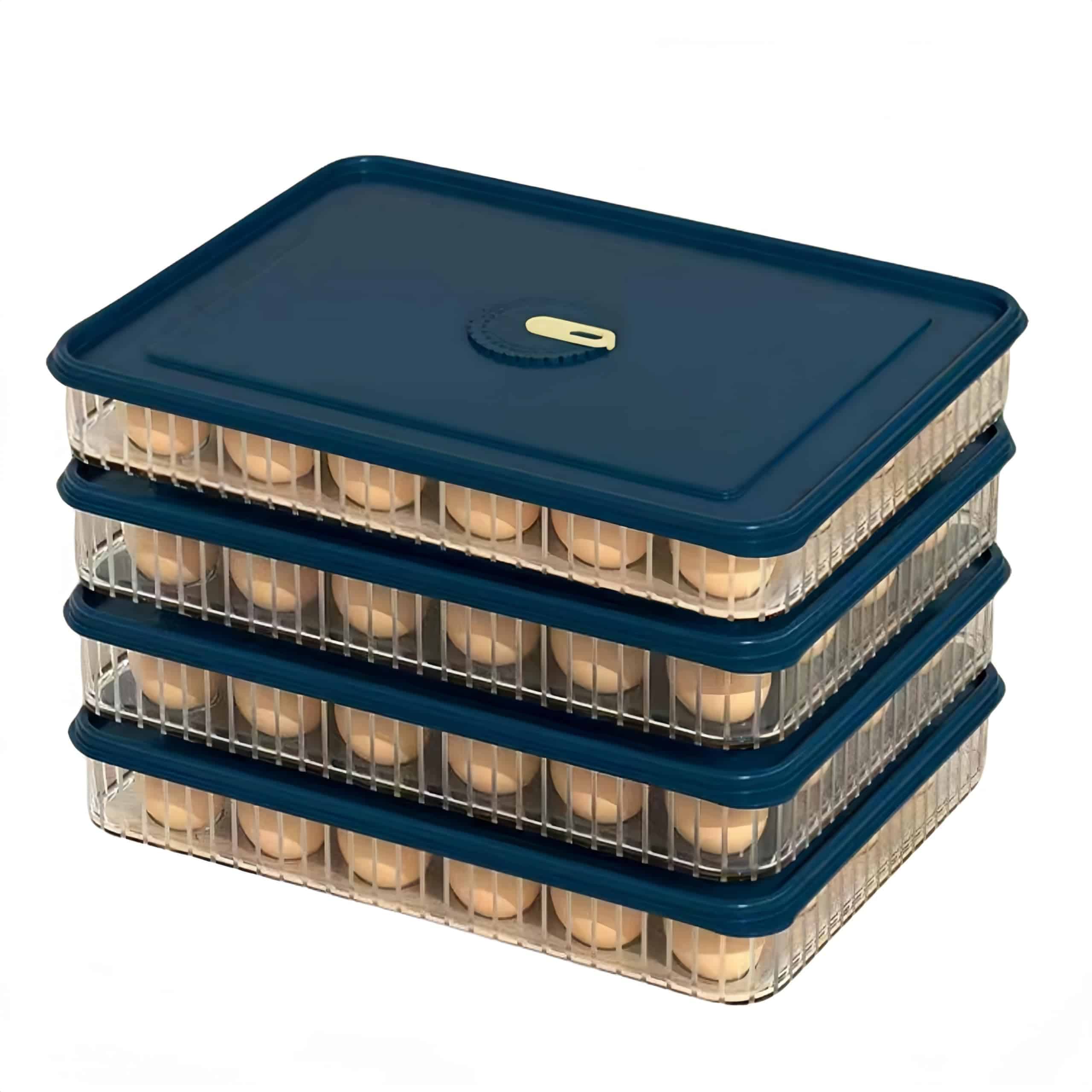 Porta huevos para refrigerador, Juego de 4 bandejas con