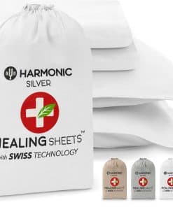 Juego de sábanas HARMONIC SILVER de lino -Blanco