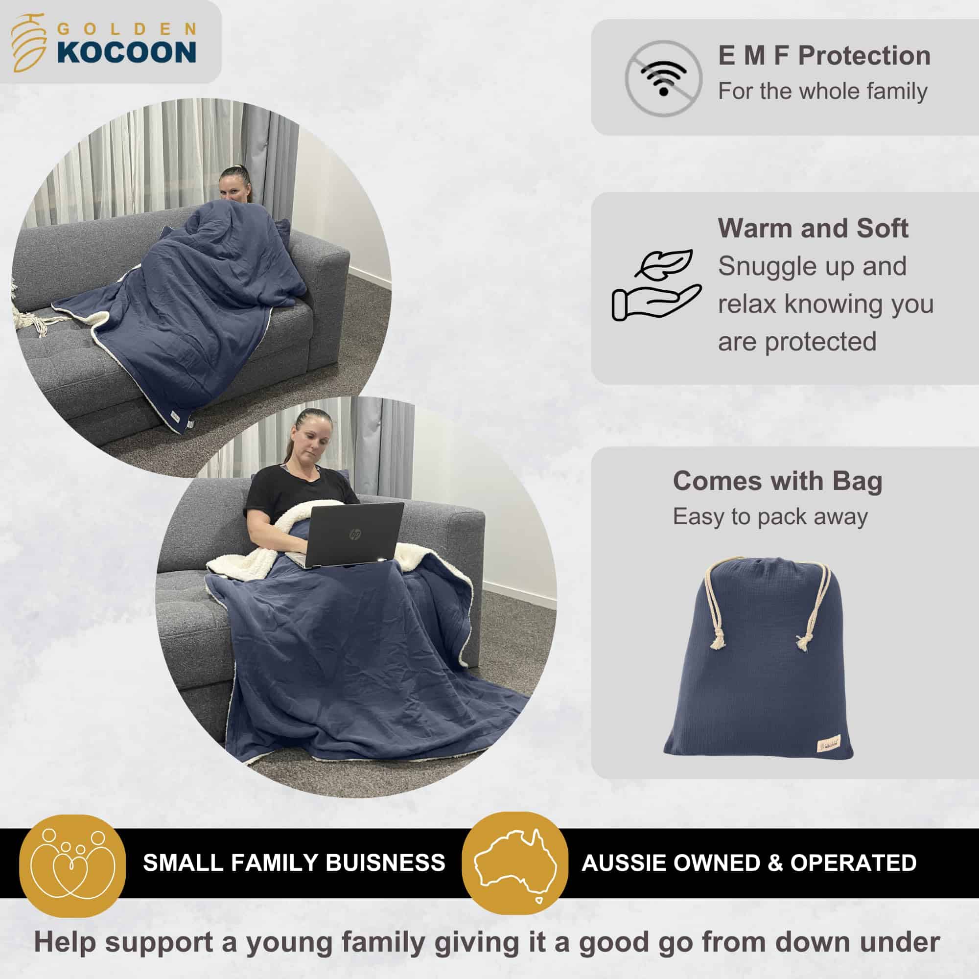 Manta Golden Kocoon� - E.M.F - Manta de algodón orgánico - Imagen 6