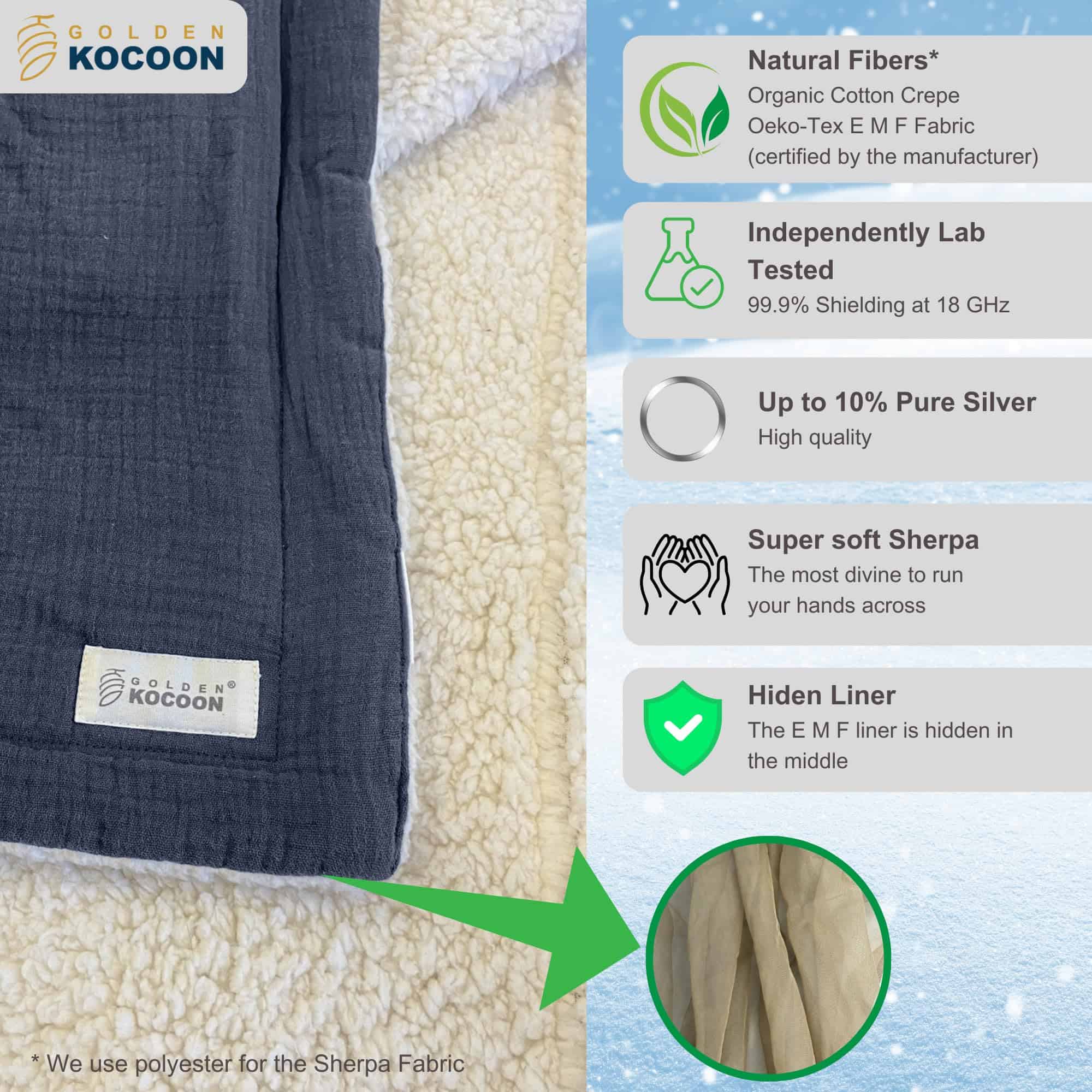 Manta Golden Kocoon� - E.M.F - Manta de algodón orgánico - Imagen 3