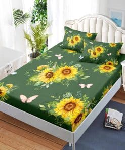 Juego de Sábanas y Fundas Sunflower de Microfibra Suave con