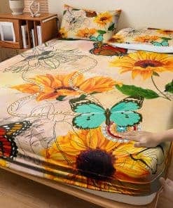 Juego de sábanas y fundas de almohada Sunflower de