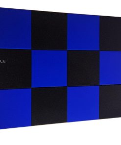 Panel de espuma acústica en forma de cuña negro/azul de 12