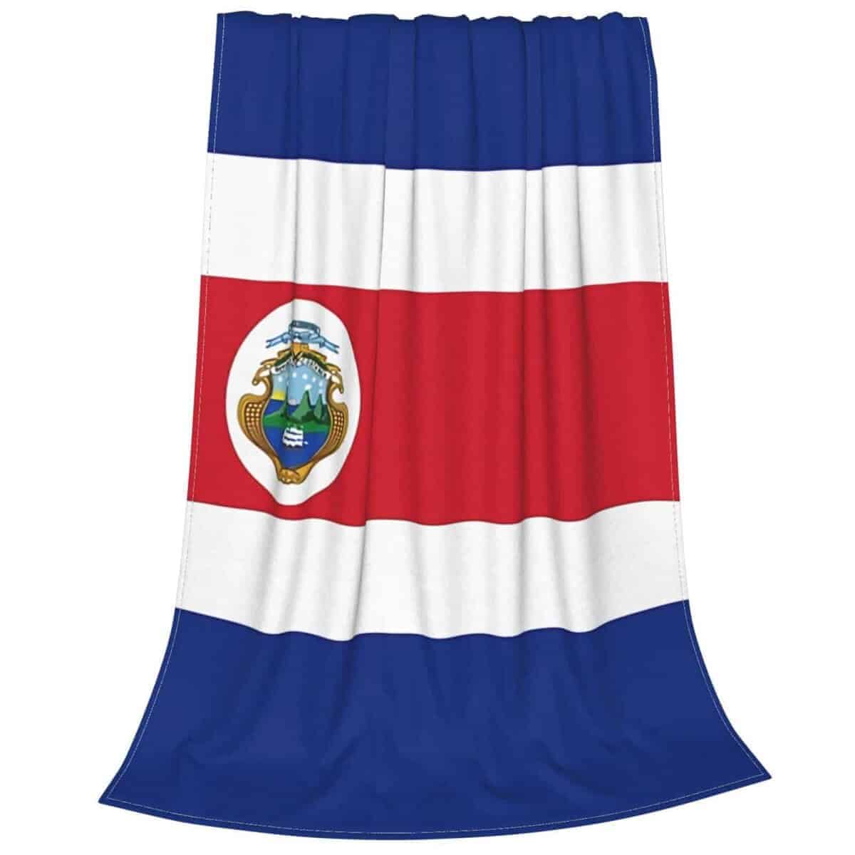 Manta de bandera de Costa Rica súper suave 60"x50" para - Imagen 3