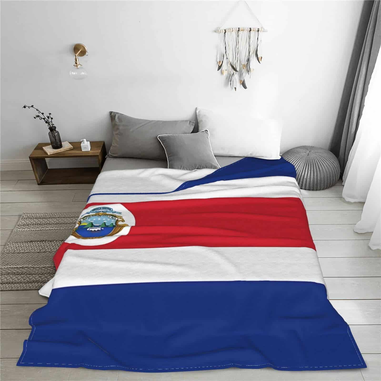 Manta de bandera de Costa Rica súper suave 60"x50" para - Imagen 7
