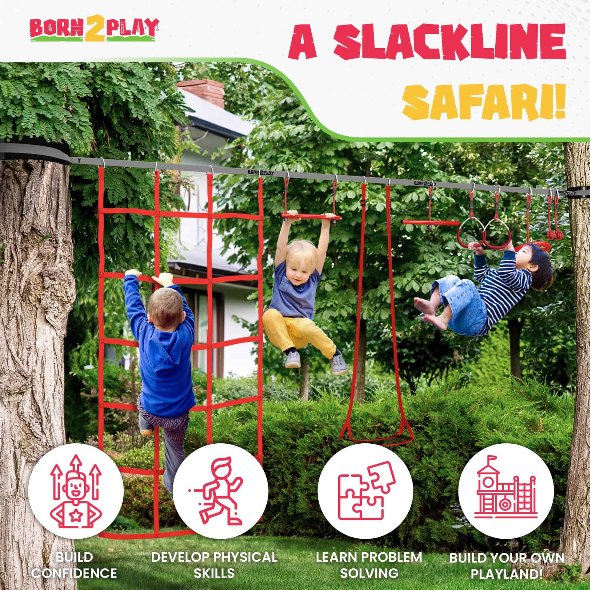 Curso de obstáculos Ninja Warrior para niños - Kit de - Imagen 3