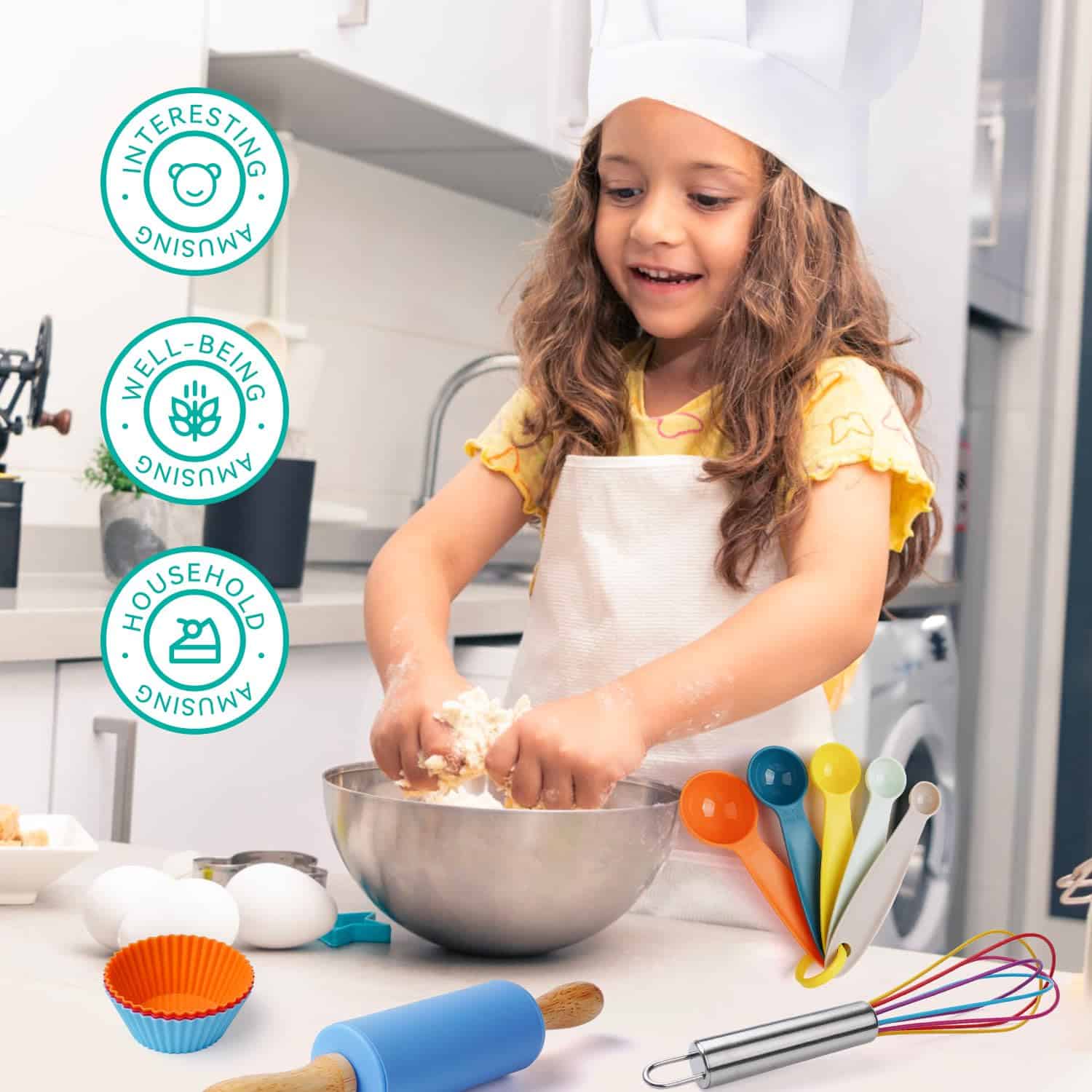 Set de Cocina para Niños con Utensilios de Cocina Reales y - Imagen 6
