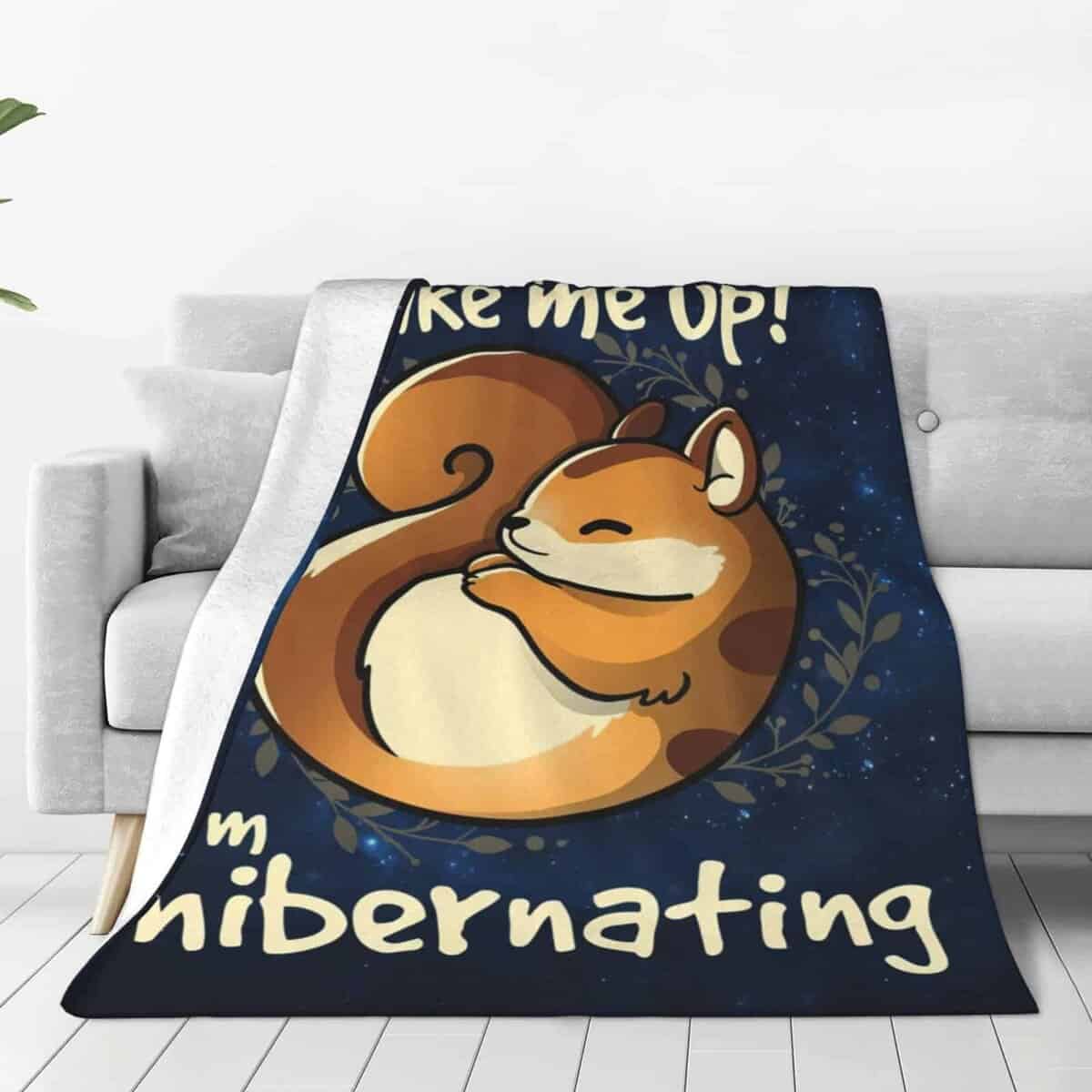 Manta de Ardilla Linda Decorativa Divertida Manta de