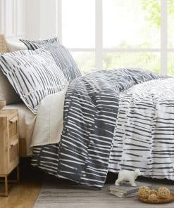 Juego de Funda Nórdica Reversible a Rayas para Cama