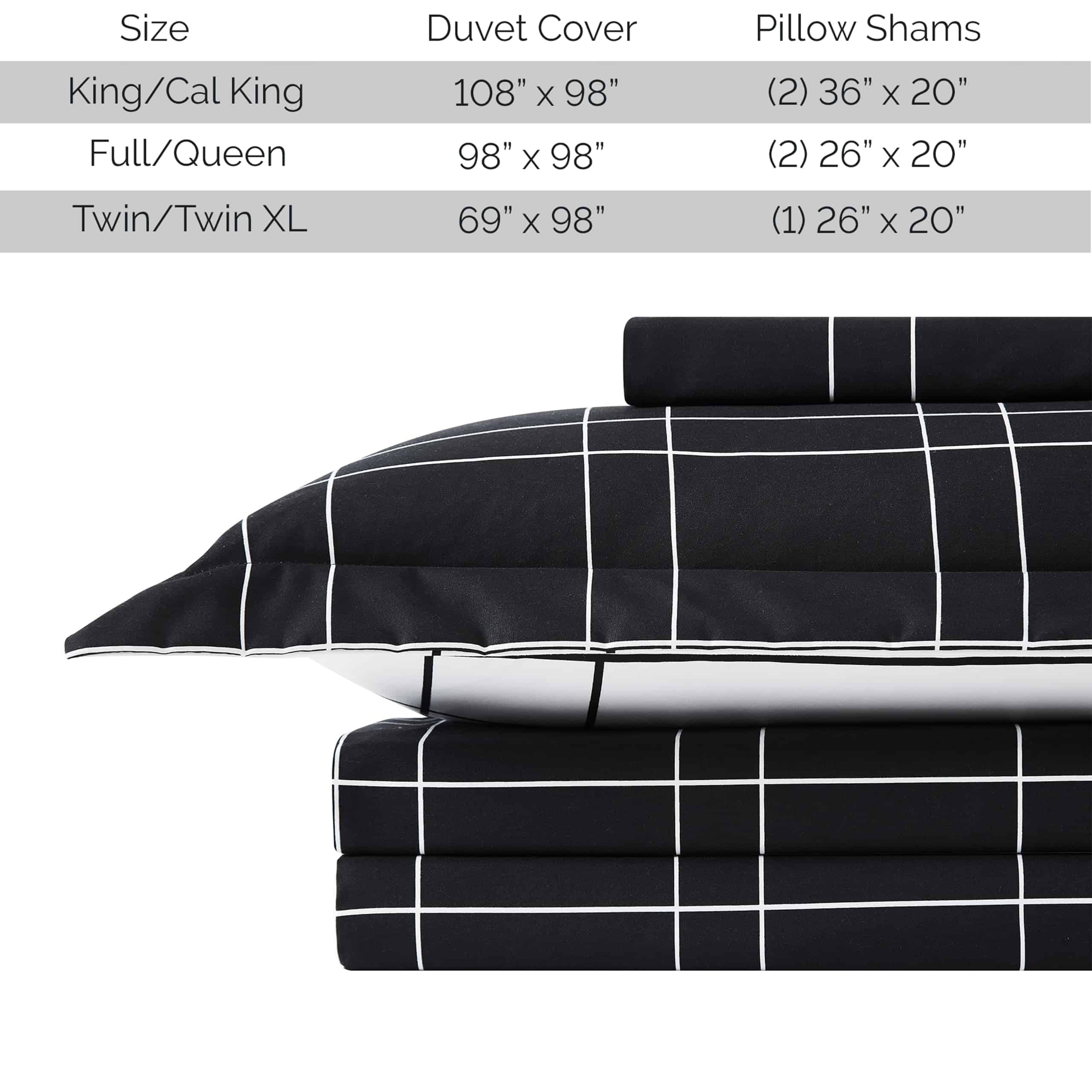 Juego de Funda de Edredón Reversible -Urban Grid Black - Imagen 10